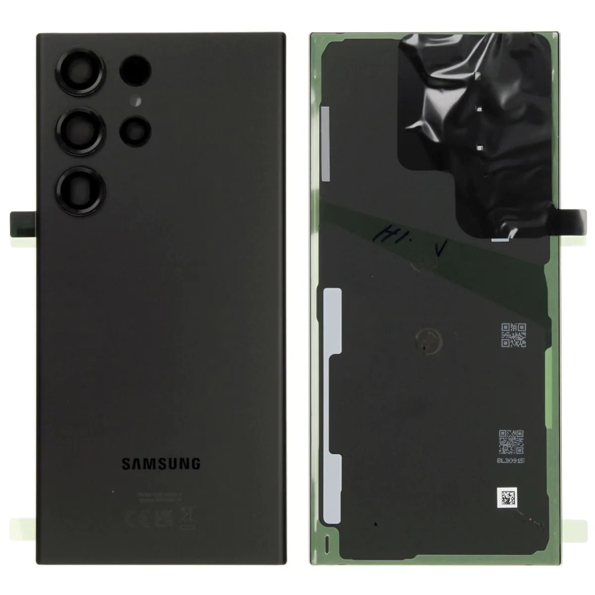 Vitre Arrière Samsung Galaxy S23 Ultra Noir – Verre Arrière De Remplacement