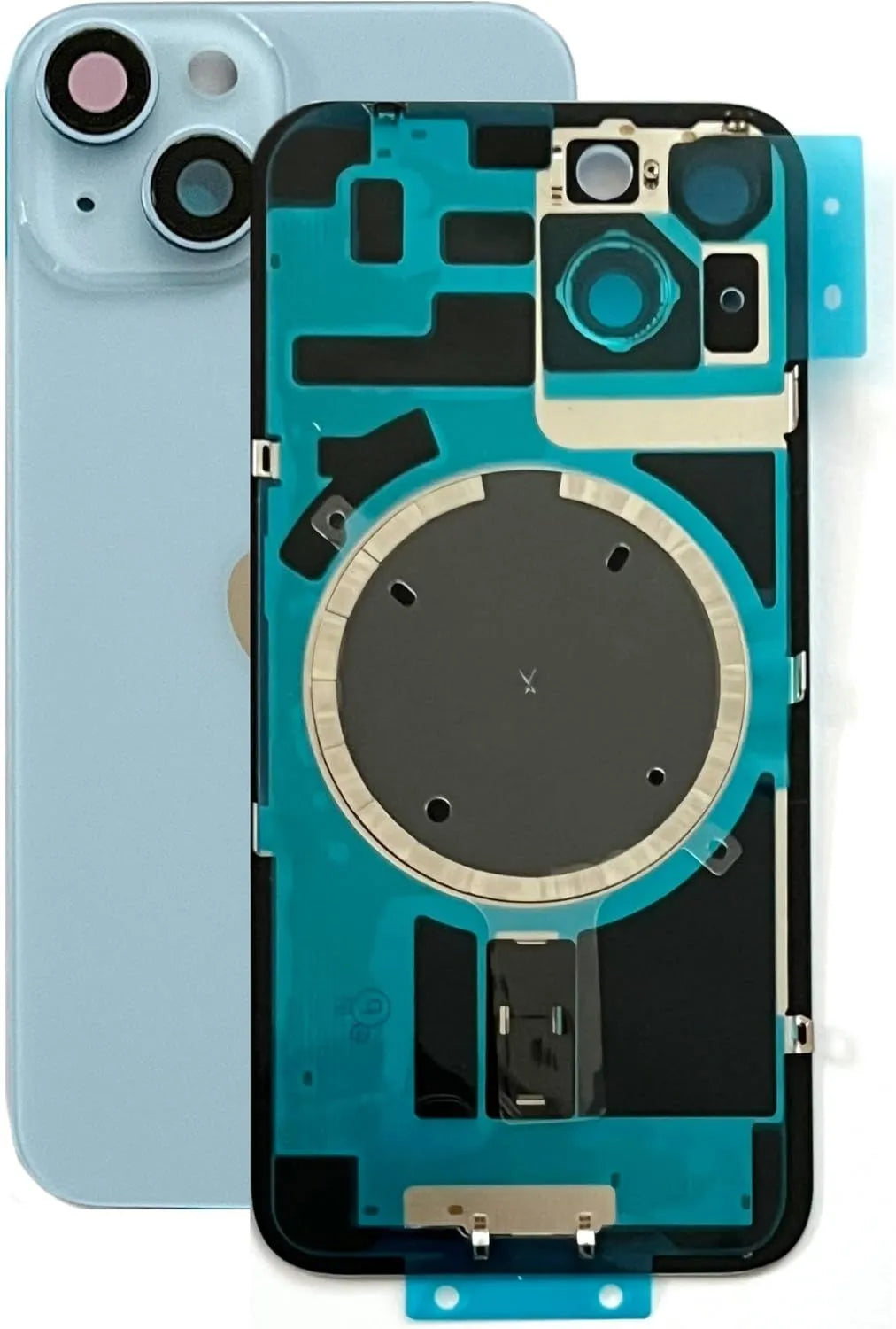 Vitre arrière iPhone 14 compatible – prémontée avec aimant